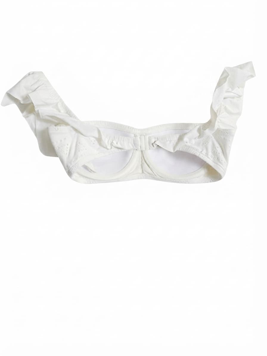 Seafolly Eyelet Ruffle Bikini Top White AU 10 — photo 2 of 4
