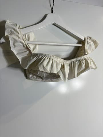 Seafolly Eyelet Ruffle Bikini Top White AU 10 — photo 3 of 4