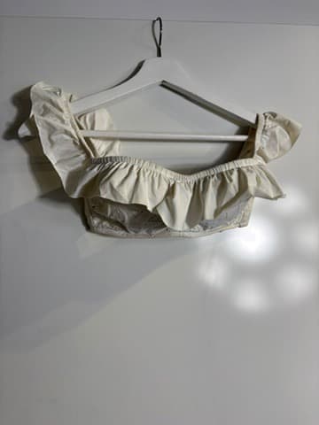 Seafolly Eyelet Ruffle Bikini Top White AU 10 — photo 1 of 4