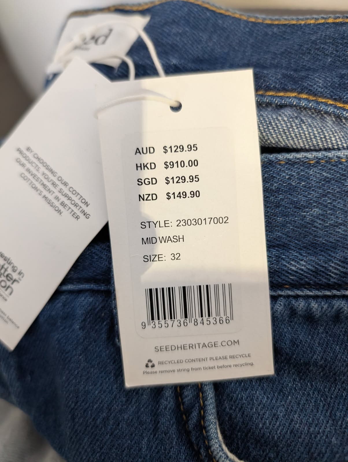 Seed Heritage Mid Wash Denim Jeans Women's Size 32 — photo 2 of 8