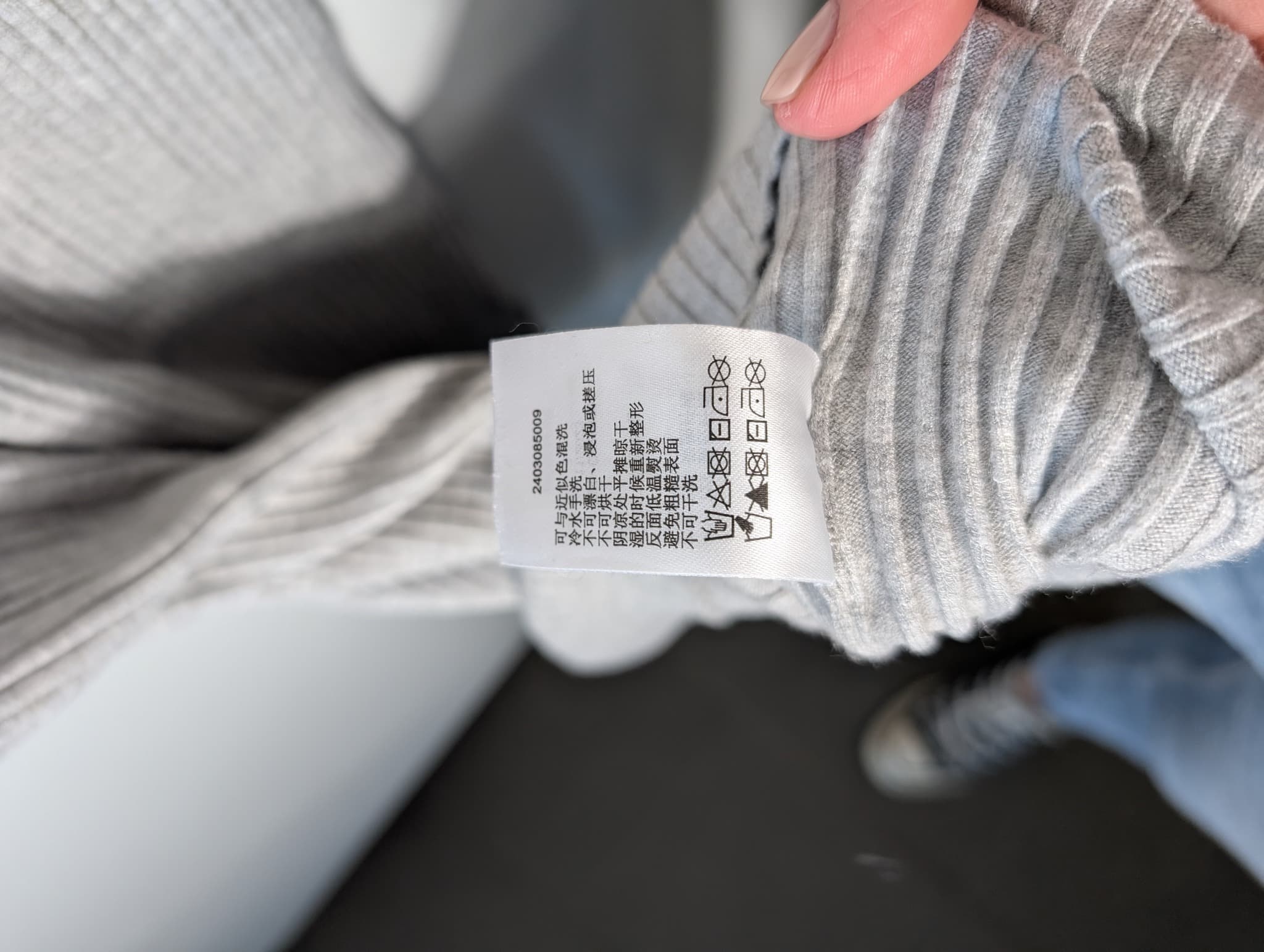 Seed Heritage Ribbed Knit Long Sleeve Midi Dress Grey XL — photo 10 of 10