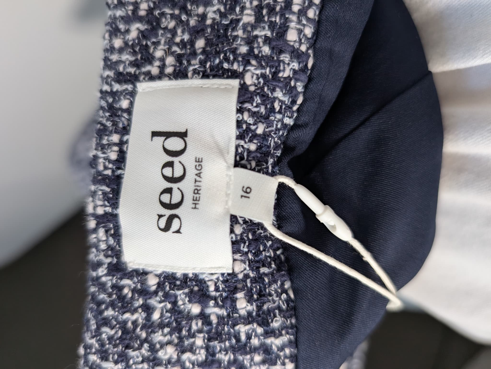 Seed Heritage Tweed Shorts Navy Blue Size 16 — photo 5 of 10