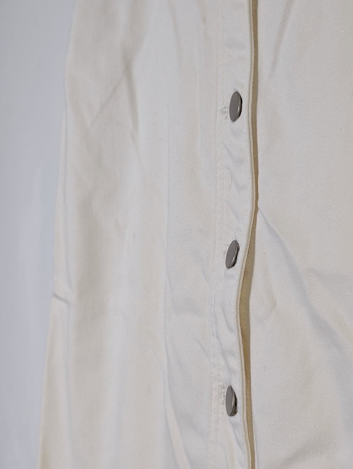 Seed Heritage White Denim Button-Front Midi Skirt - Size 8 — photo 5 of 6