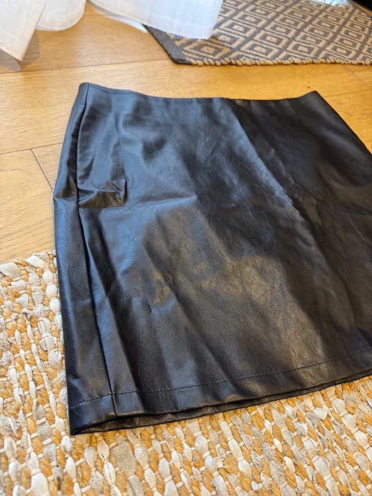Showpo Black Faux Leather Mini Skirt — photo 2 of 5