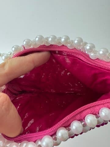 Shrimps Antonia Beaded Bag Pink and White Pearl Effect — photo 4 of 10
