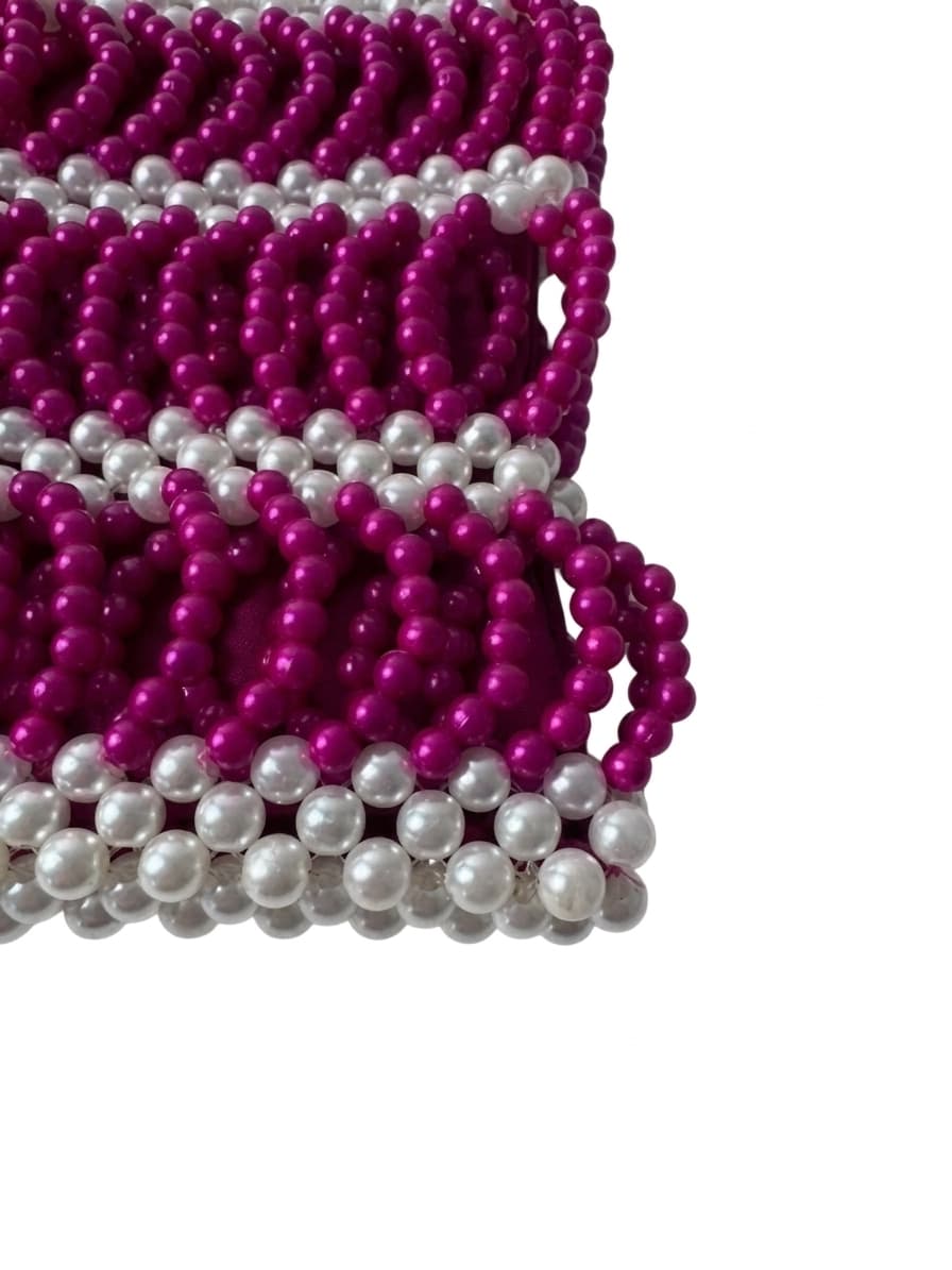 Shrimps Antonia Beaded Bag Pink and White Pearl Effect — photo 2 of 10