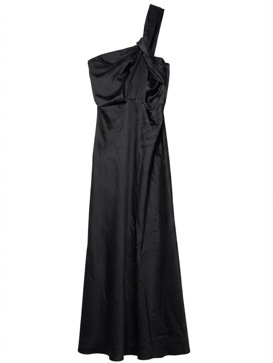 Significant Other One-Shoulder Satin Maxi Dress Black AU 8 — photo 1 of 5