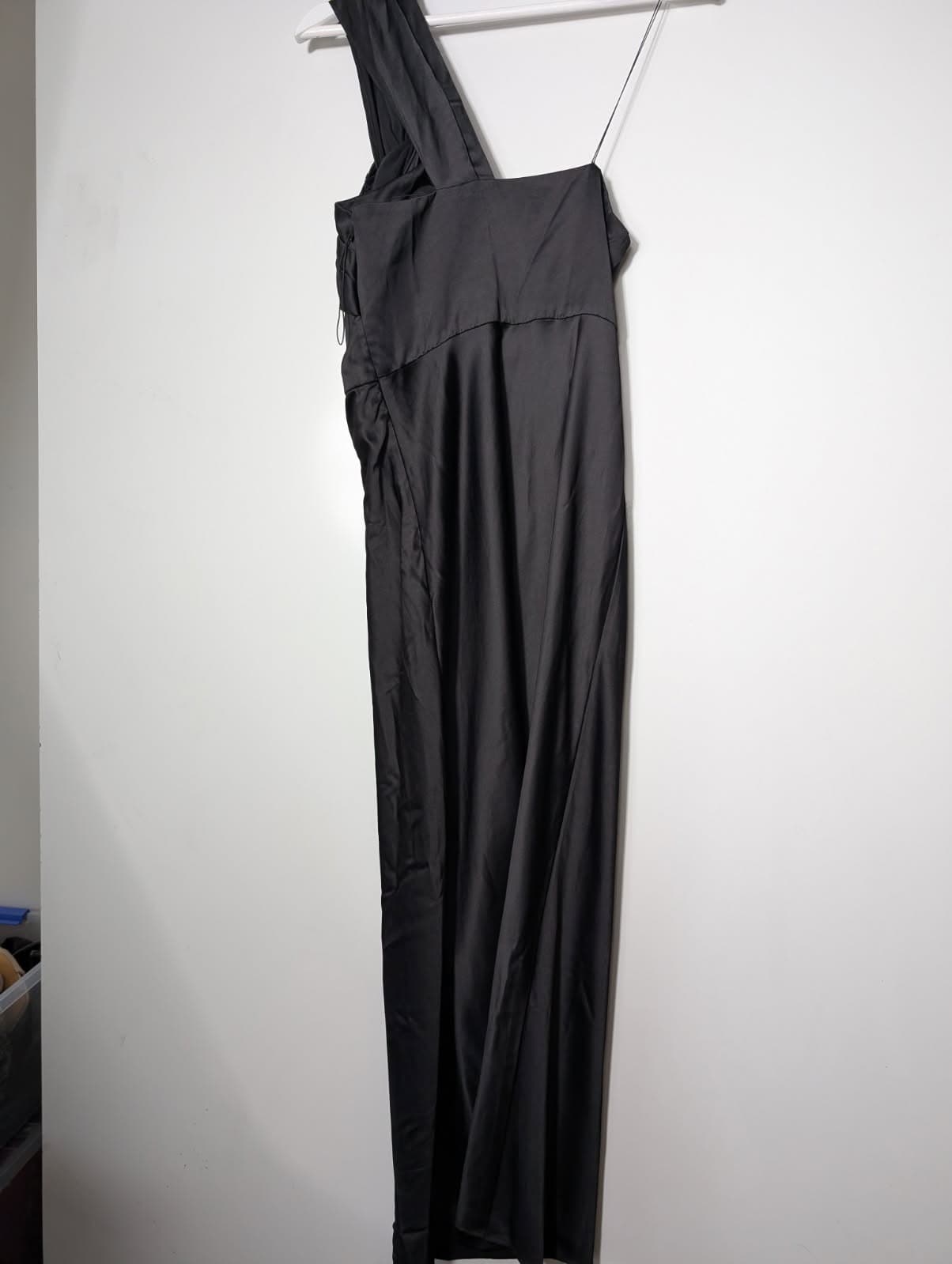 Significant Other One-Shoulder Satin Maxi Dress Black AU 8 — photo 3 of 5