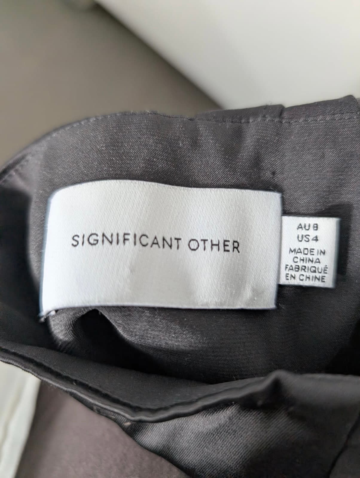 Significant Other One-Shoulder Satin Maxi Dress Black AU 8 — photo 4 of 5
