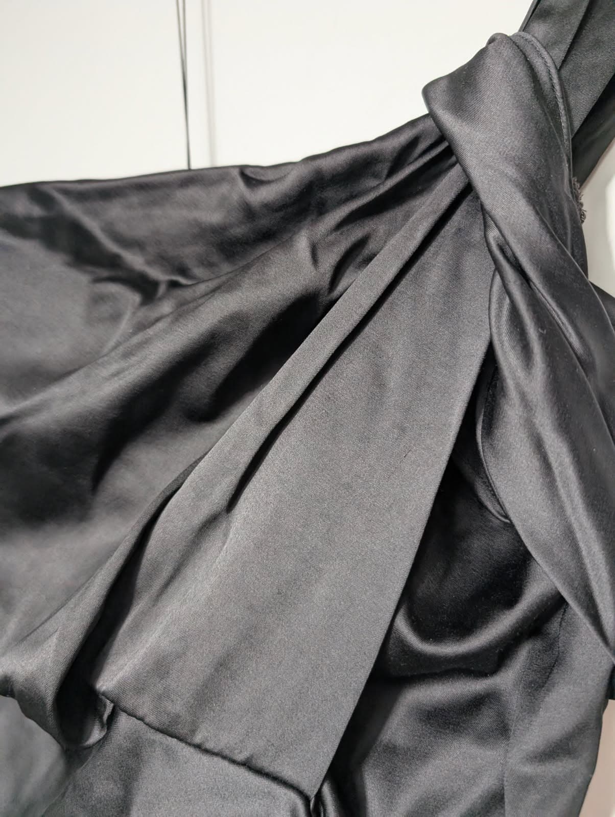 Significant Other One-Shoulder Satin Maxi Dress Black AU 8 — photo 5 of 5