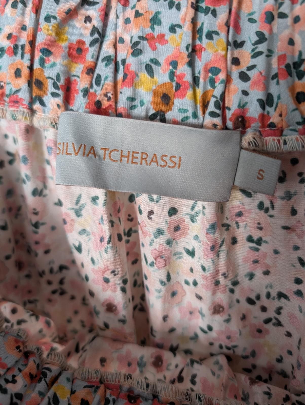 Silvia Tcherassi Pescali Floral Cotton Dress Size S — photo 4 of 7
