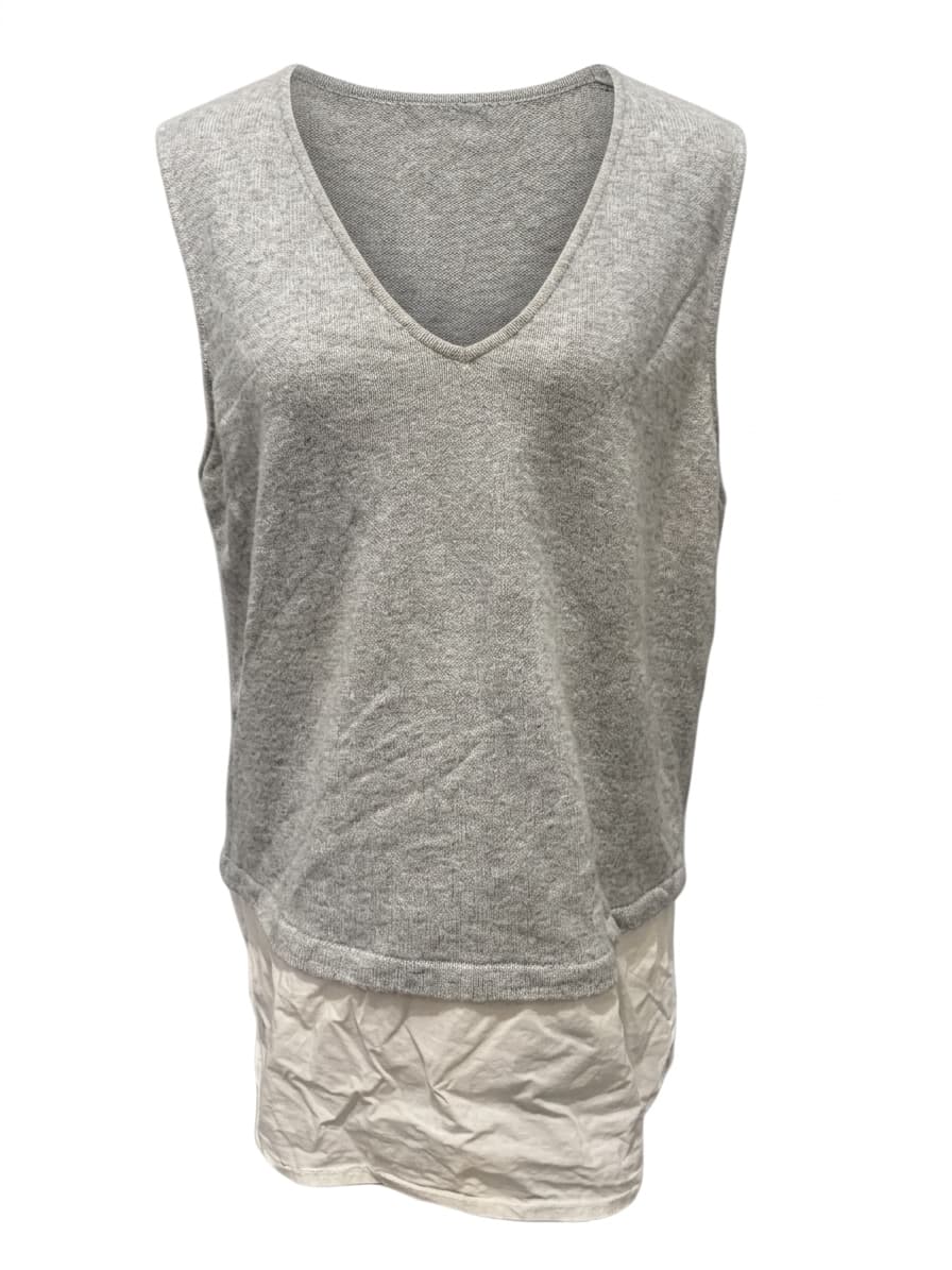 SimplyVera Vera Wang Grey Sleeveless Top Size 12 — photo 1 of 7