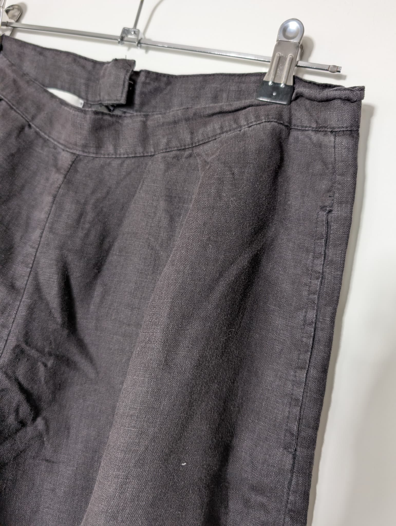 SIR. Linen Wide-Leg Trousers Dark Grey Size 1 — photo 2 of 6