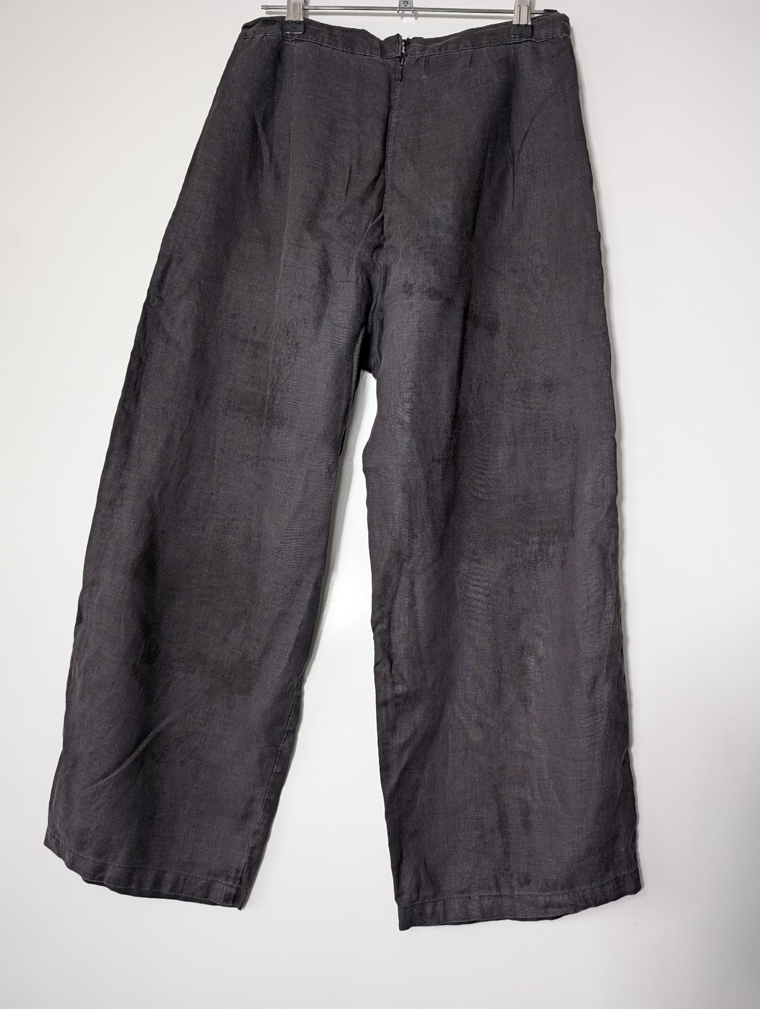 SIR. Linen Wide-Leg Trousers Dark Grey Size 1 — photo 4 of 6