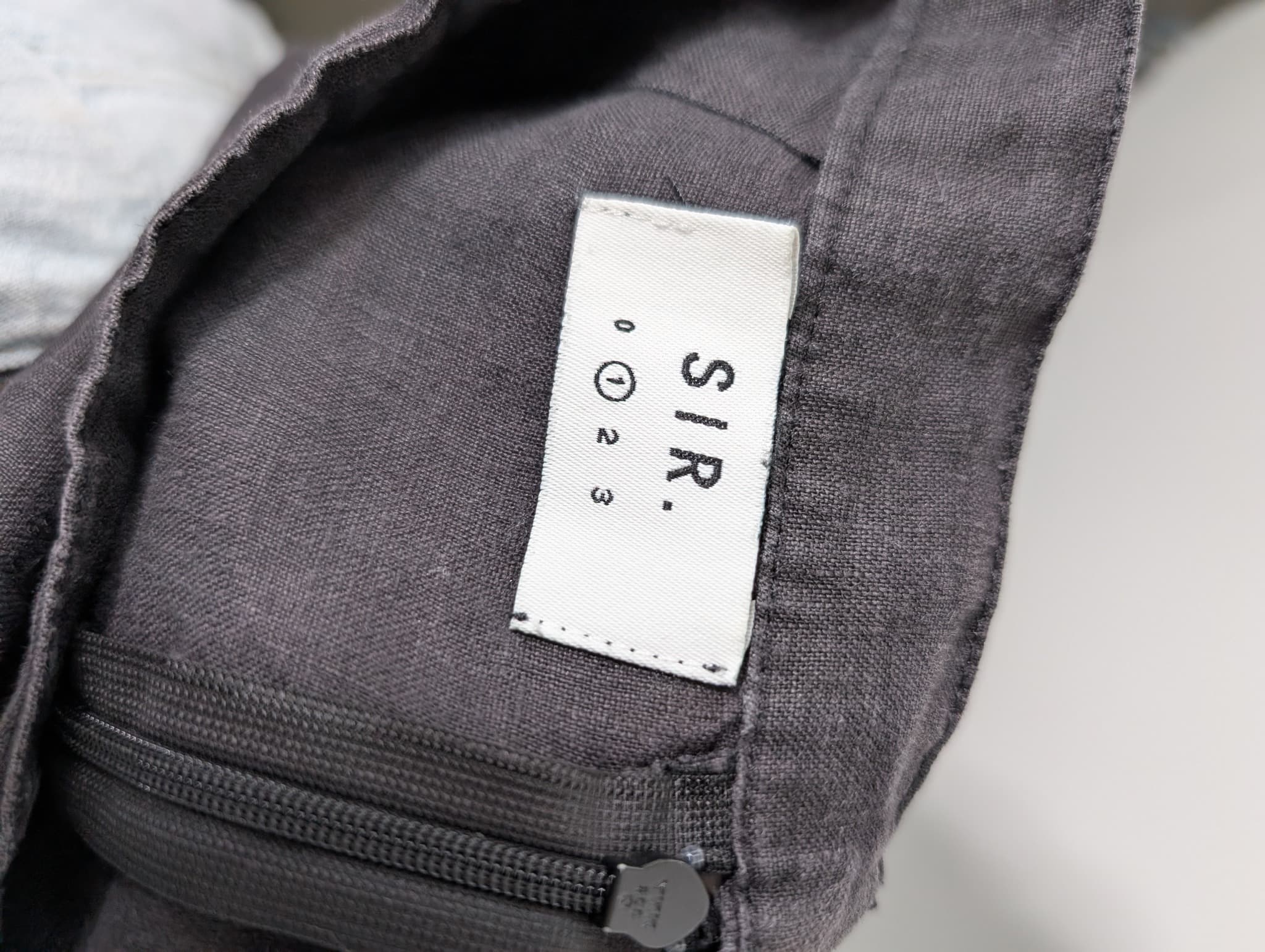 SIR. Linen Wide-Leg Trousers Dark Grey Size 1 — photo 5 of 6