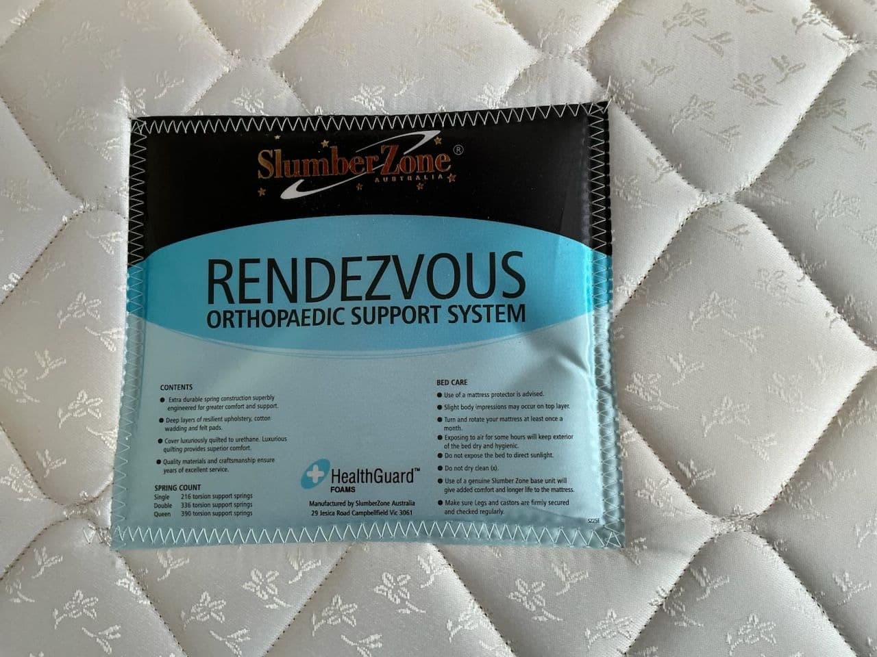 SlumberZone Rendezvous King Single Divan Bed Ensemble - Orthopaedic Support — photo 5 of 8