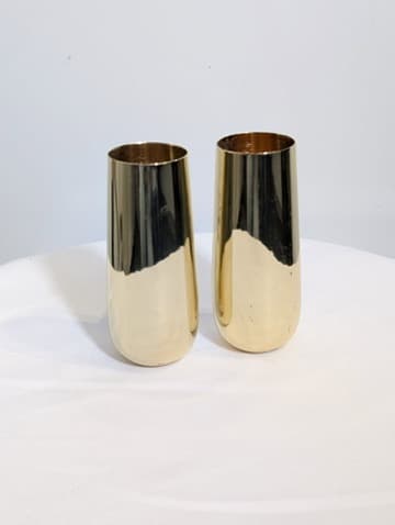 Smugglers Notch Distillery Stemless Champagne Flutes Etched Brass Set of 2 — photo 4 of 4