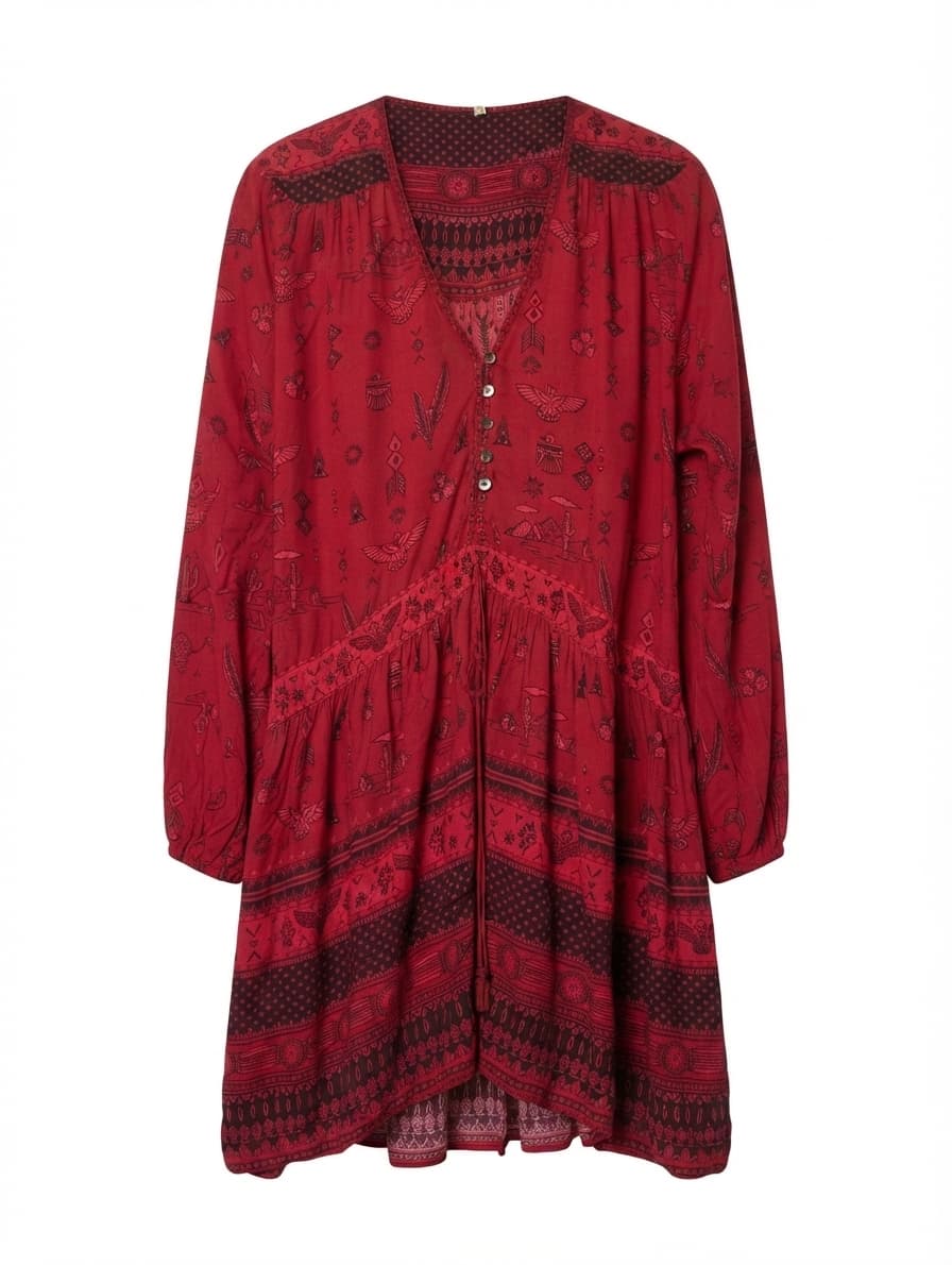 SPELL Desert Wanderer Tunic Dress Red XL — photo 1 of 8