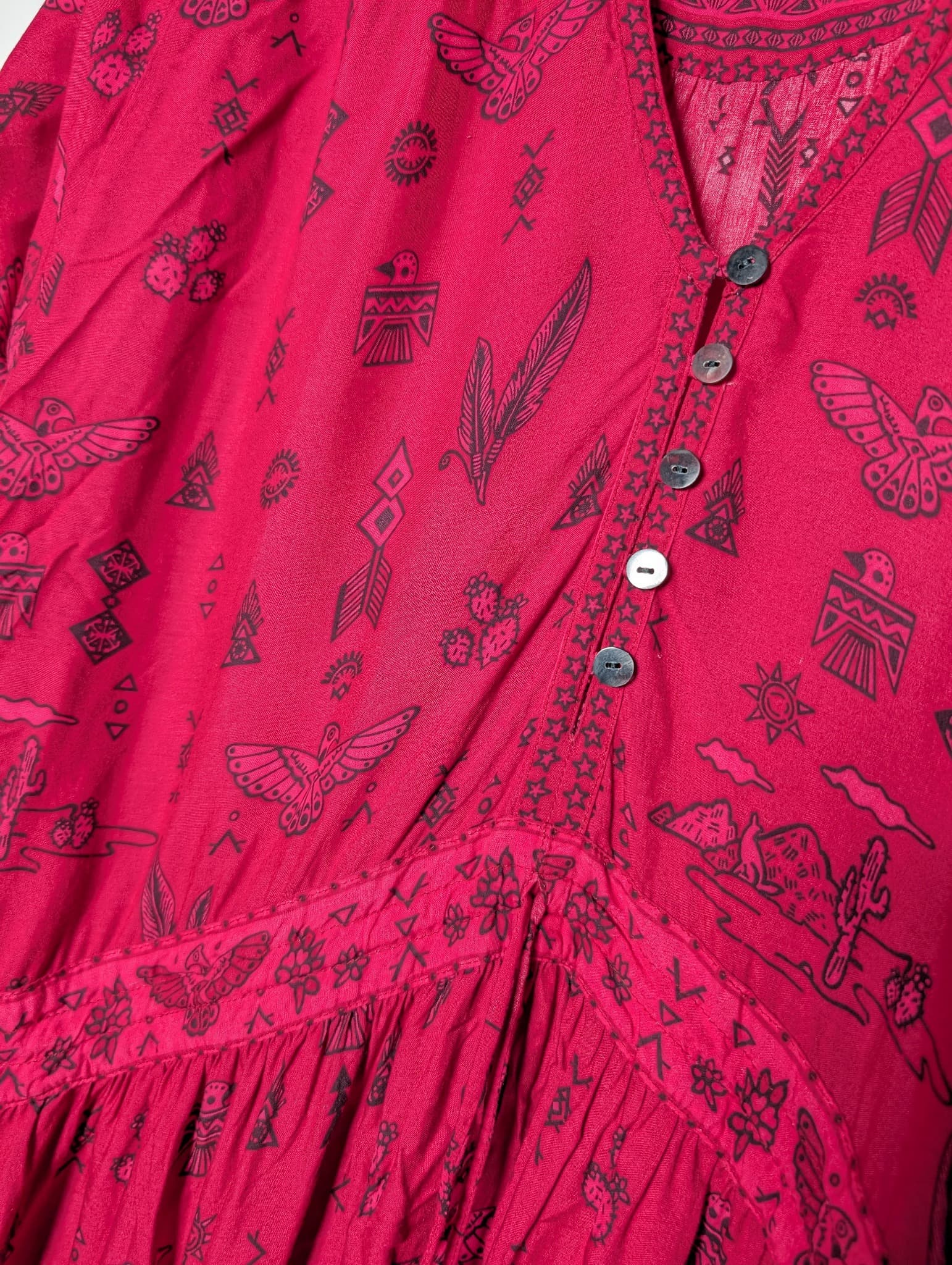 SPELL Desert Wanderer Tunic Dress Red XL — photo 2 of 8