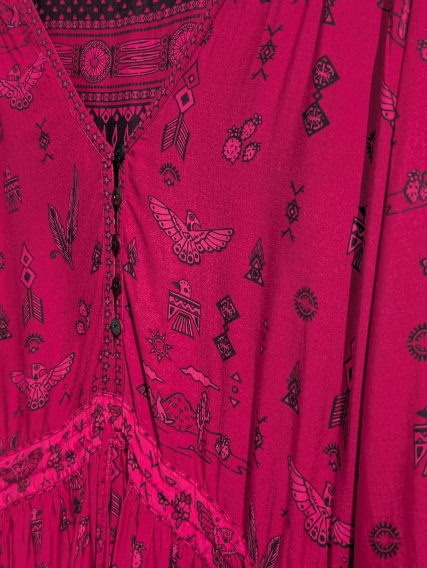 Spell & The Gypsy Collective Desert Rose Maxi Dress - Pink Boho Print — photo 6 of 9