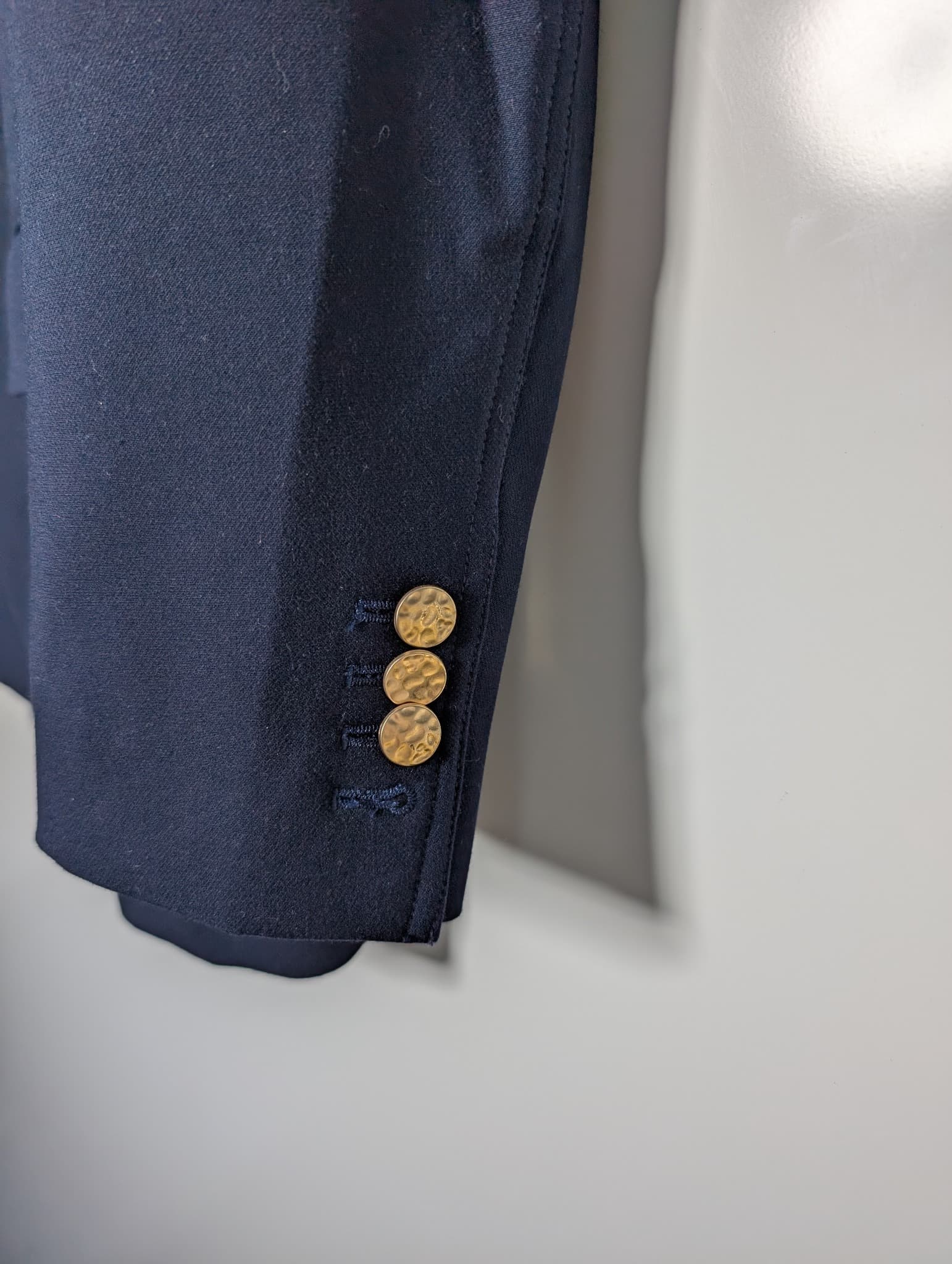 Sportscraft Double Breasted Blazer Navy Gold Buttons Women's Size 18 — photo 2 of 6
