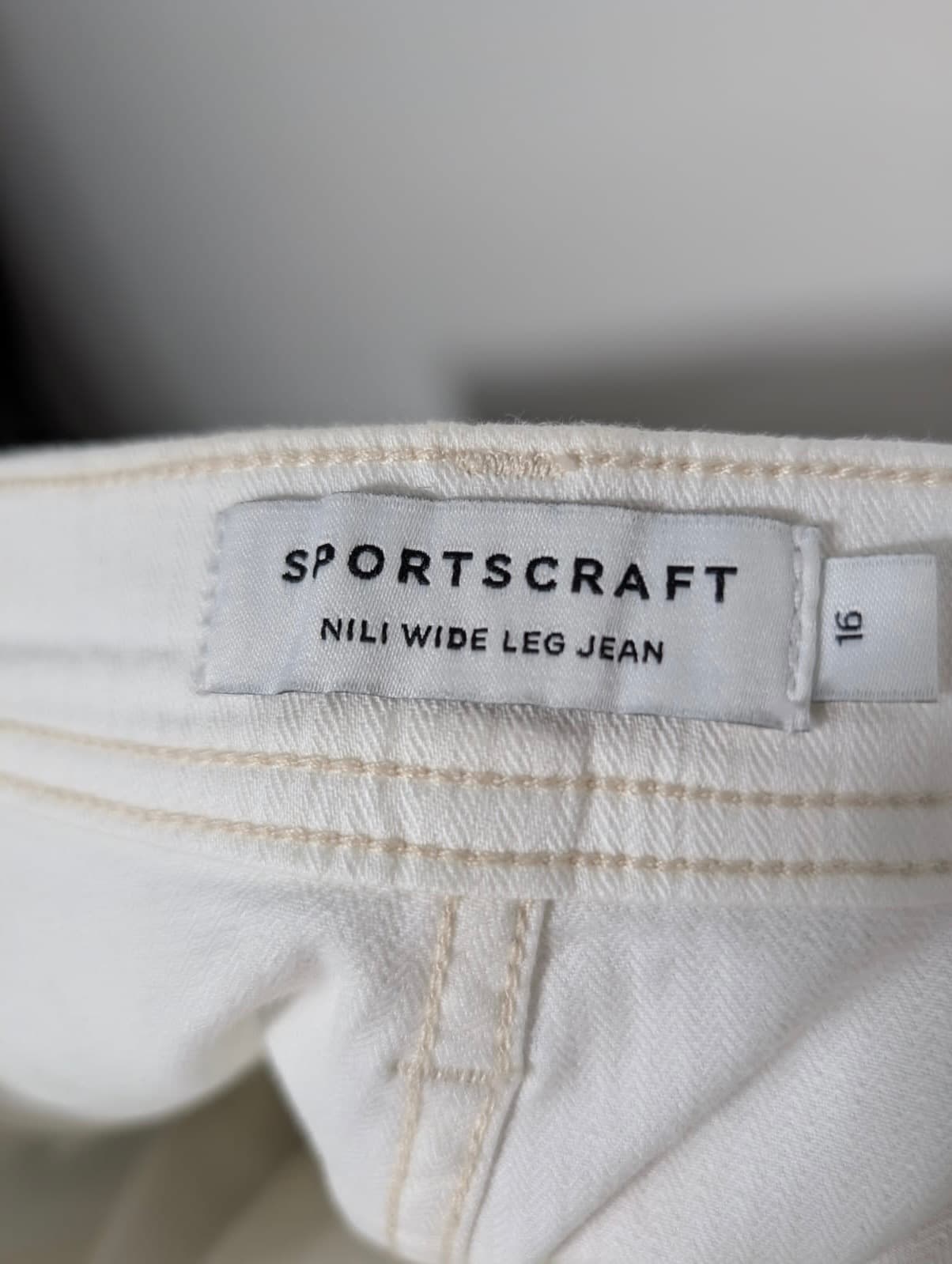 Sportscraft Nili Wide Leg Jeans White Women's Size 16 — photo 4 of 6