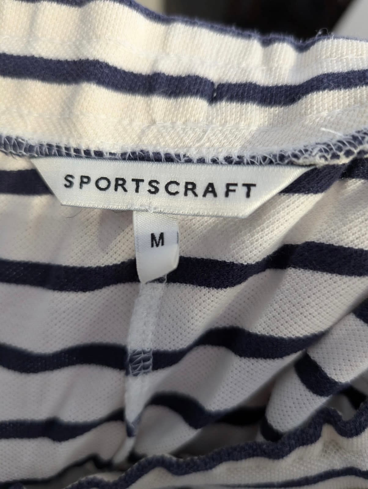 Sportscraft Striped Drawstring Knit Shorts Navy/White Size M — photo 4 of 6