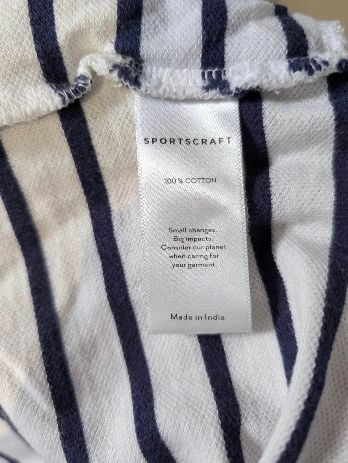 Sportscraft Striped Drawstring Knit Shorts Navy/White Size M — photo 5 of 6
