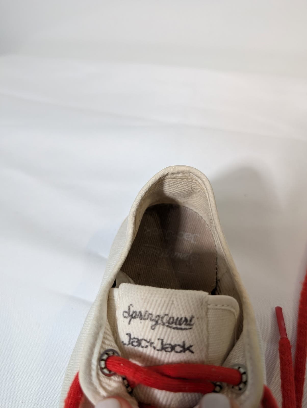 Spring Court G2 Canvas Low-Top Sneakers - White/Red EU 37 — photo 3 of 8