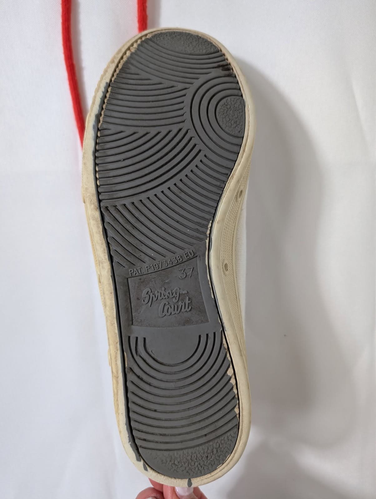 Spring Court G2 Canvas Low-Top Sneakers - White/Red EU 37 — photo 6 of 8
