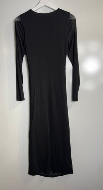Stella Bronya Long Sleeve Ruched Midi Dress Black AUS 10 — photo 4 of 5