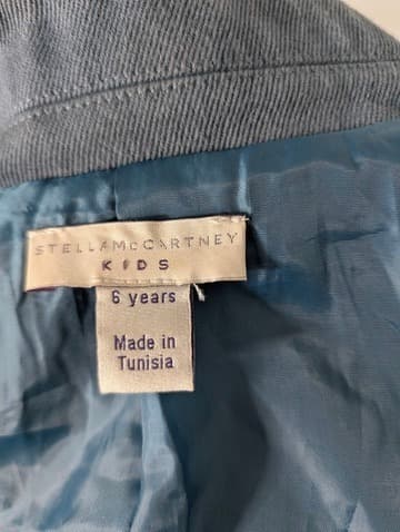 Stella McCartney Kids Double-Breasted Pea Coat - Blue Wool Blend Size 6 Years — photo 4 of 7