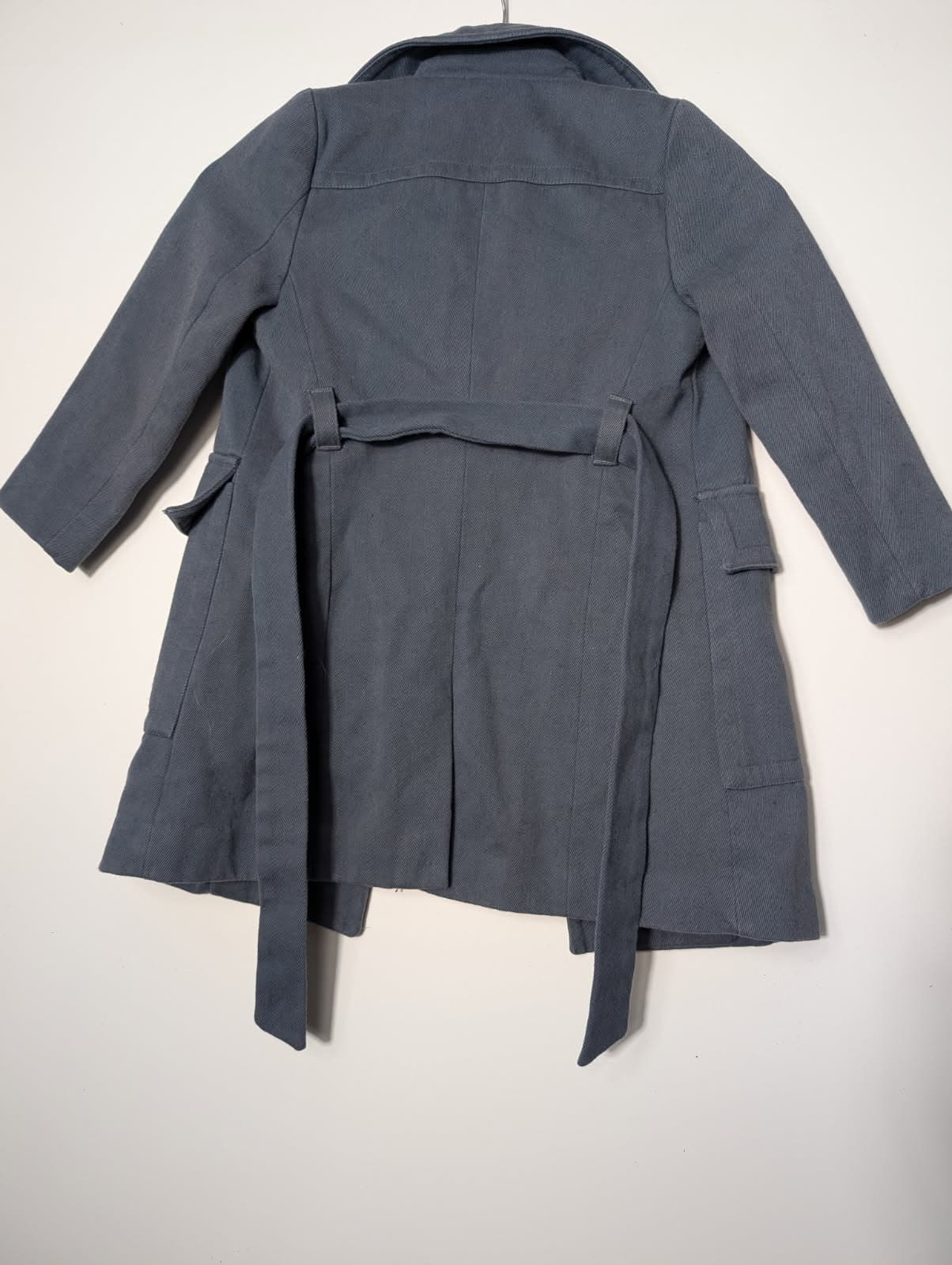 Stella McCartney Kids Double-Breasted Pea Coat - Blue Wool Blend Size 6 Years — photo 6 of 7
