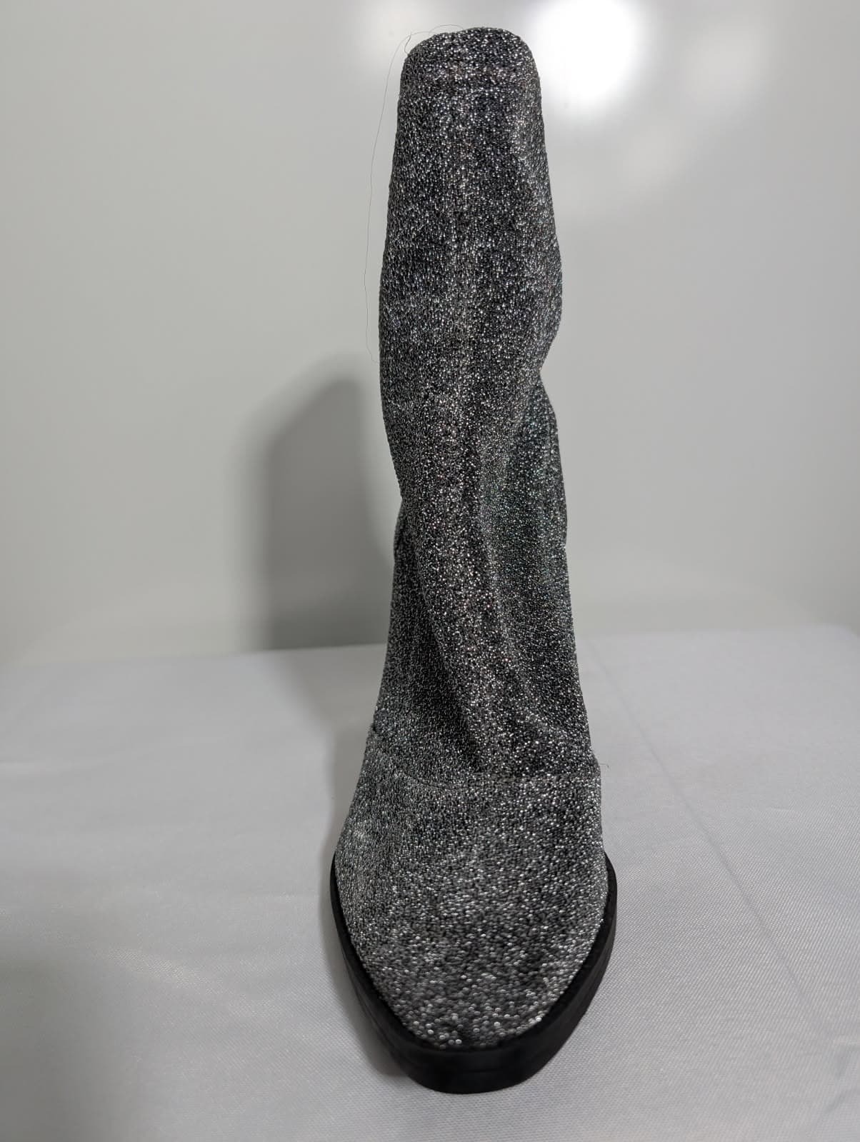 Steve Madden Edit Sock Booties Silver Glitter Size 37 — photo 3 of 7