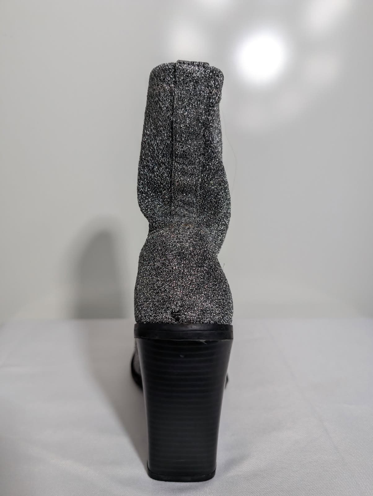 Steve Madden Edit Sock Booties Silver Glitter Size 37 — photo 5 of 7