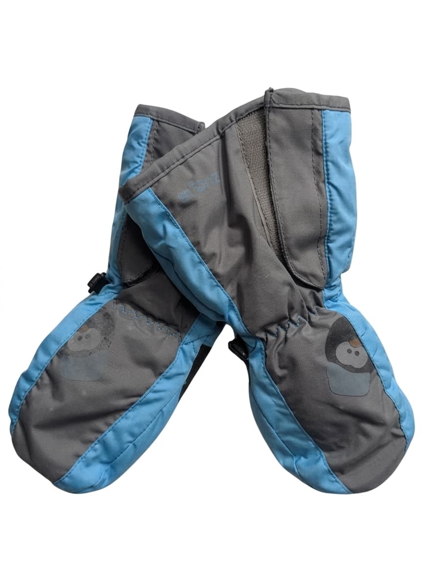 Stonz Toddler Mittens Blue and Grey Snow Ski Mitts Size 2 — photo 1 of 6