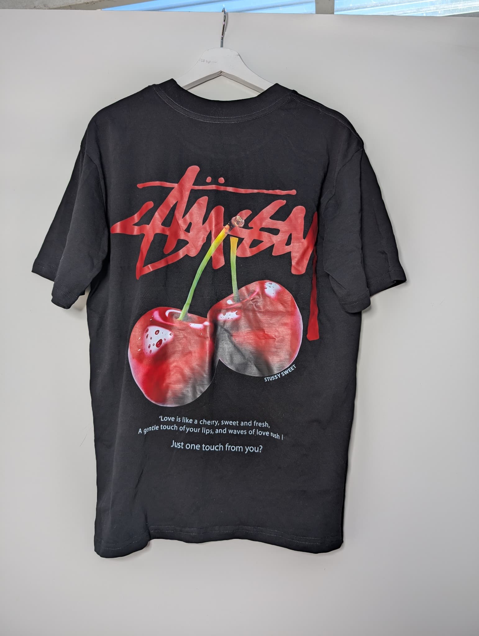 Stussy Cherry Graphic T-Shirt Black Size M — photo 4 of 7