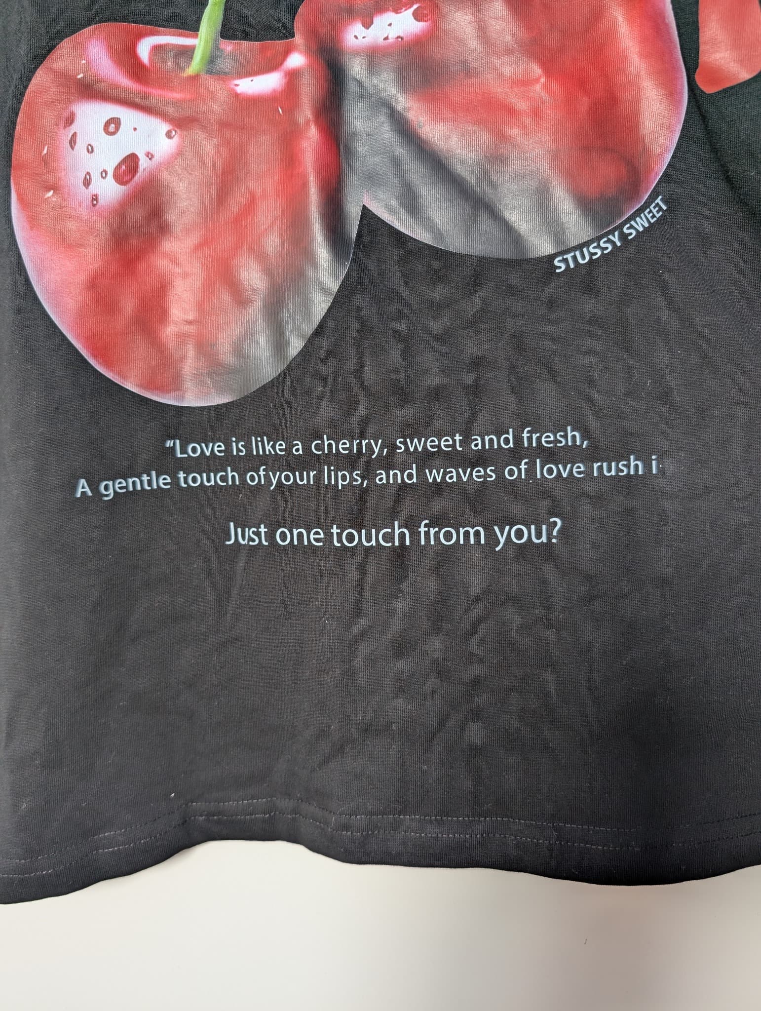 Stussy Cherry Graphic T-Shirt Black Size M — photo 5 of 7