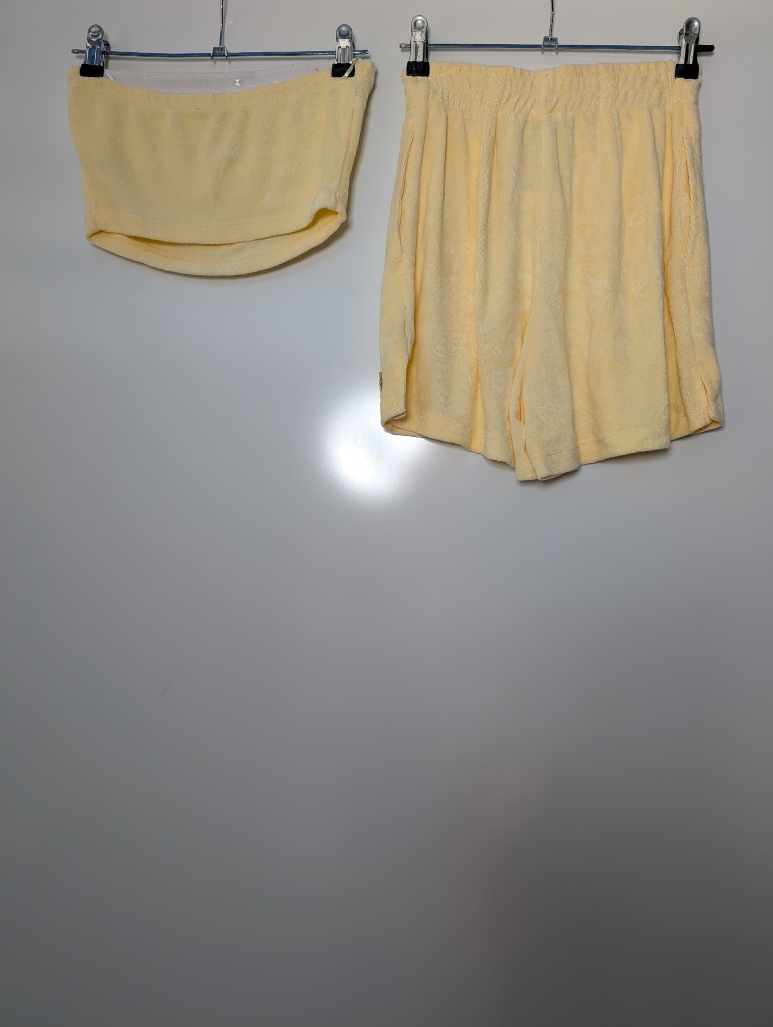 Sugarfree Terry Cloth Tube Top and Shorts Set Yellow XS — photo 4 of 11