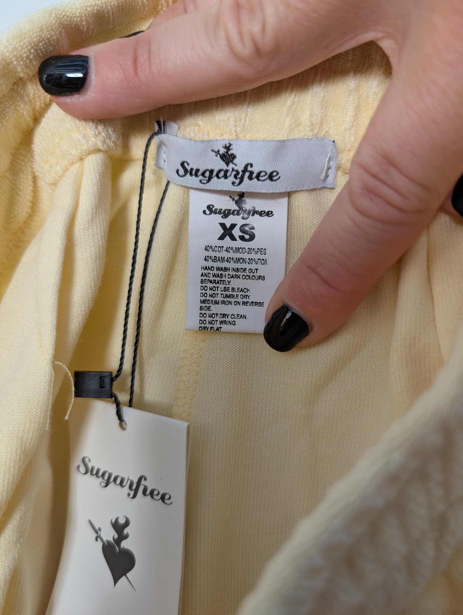 Sugarfree Terry Cloth Tube Top and Shorts Set Yellow XS — photo 7 of 11