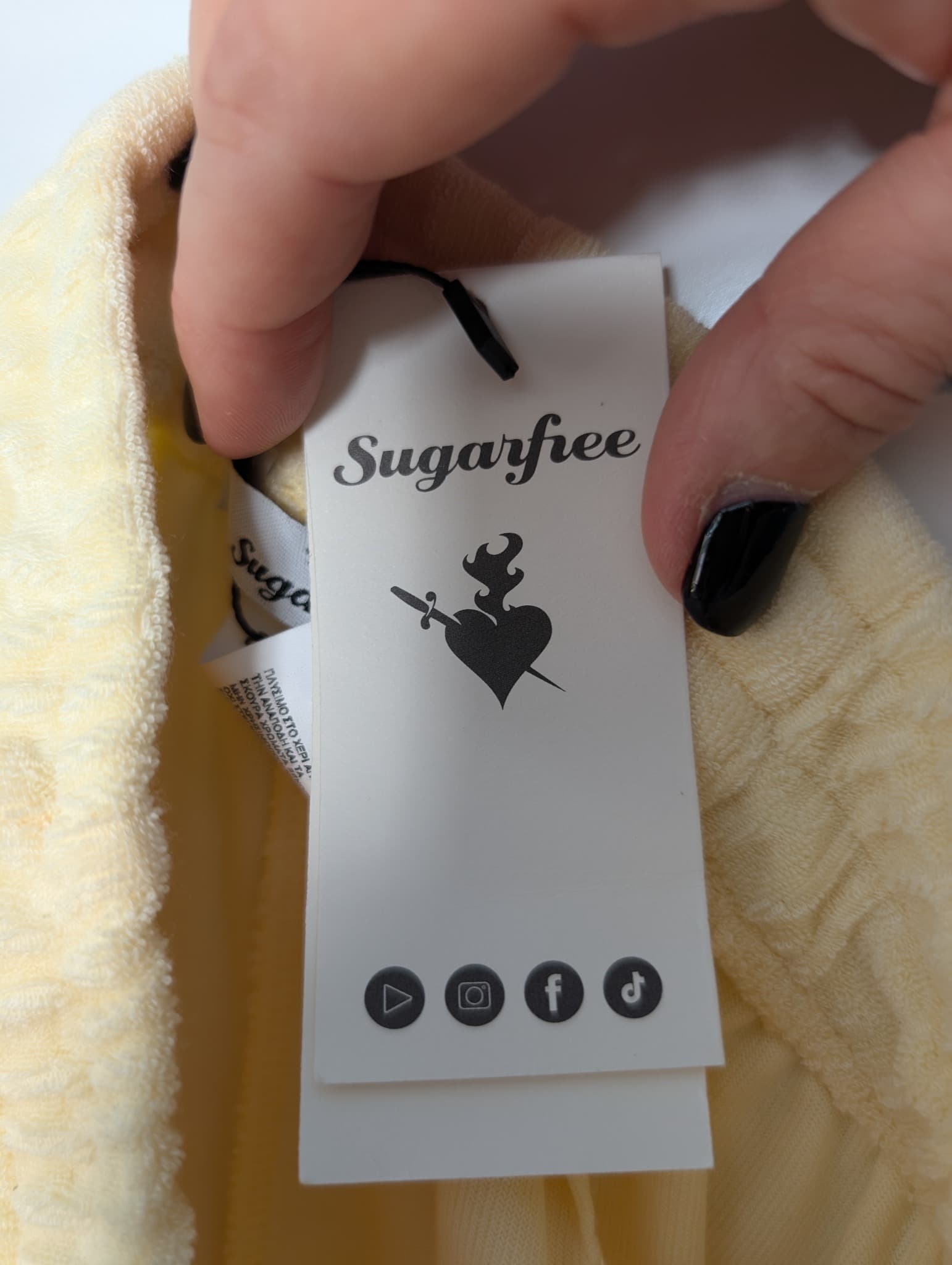 Sugarfree Terry Cloth Tube Top and Shorts Set Yellow XS — photo 8 of 11