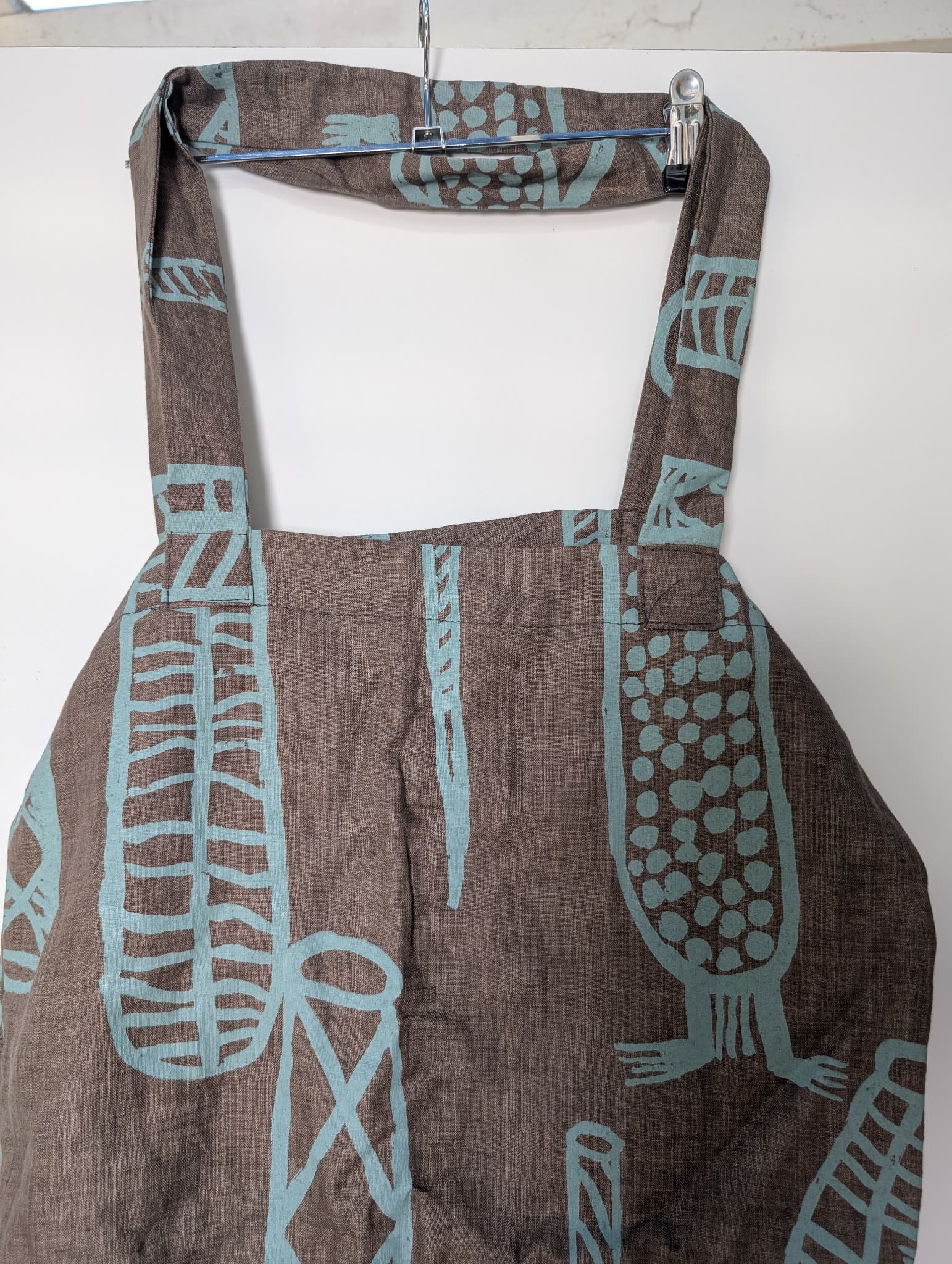 Sunkissed Casa Linen Tote Bag Abstract Print Brown — photo 6 of 7