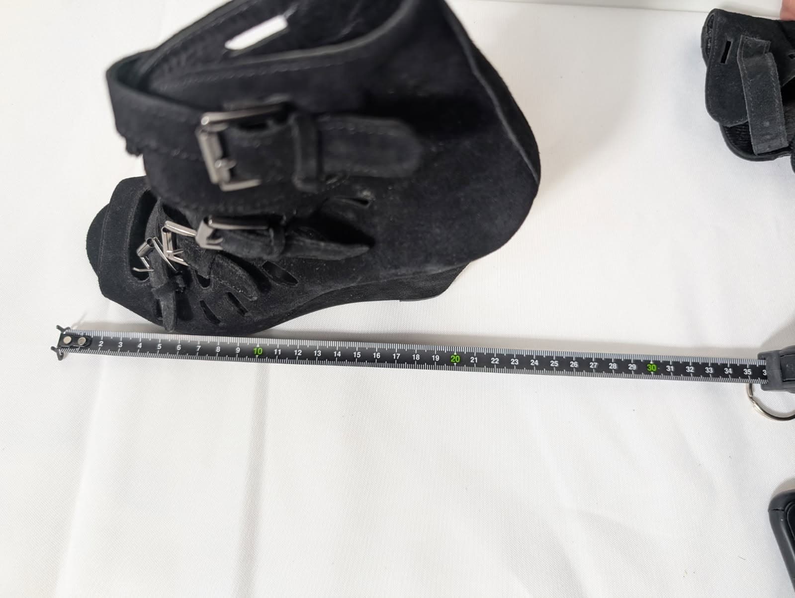 Surface To Air Black Suede Buckle Wedge Sandals EU 38 — photo 7 of 7