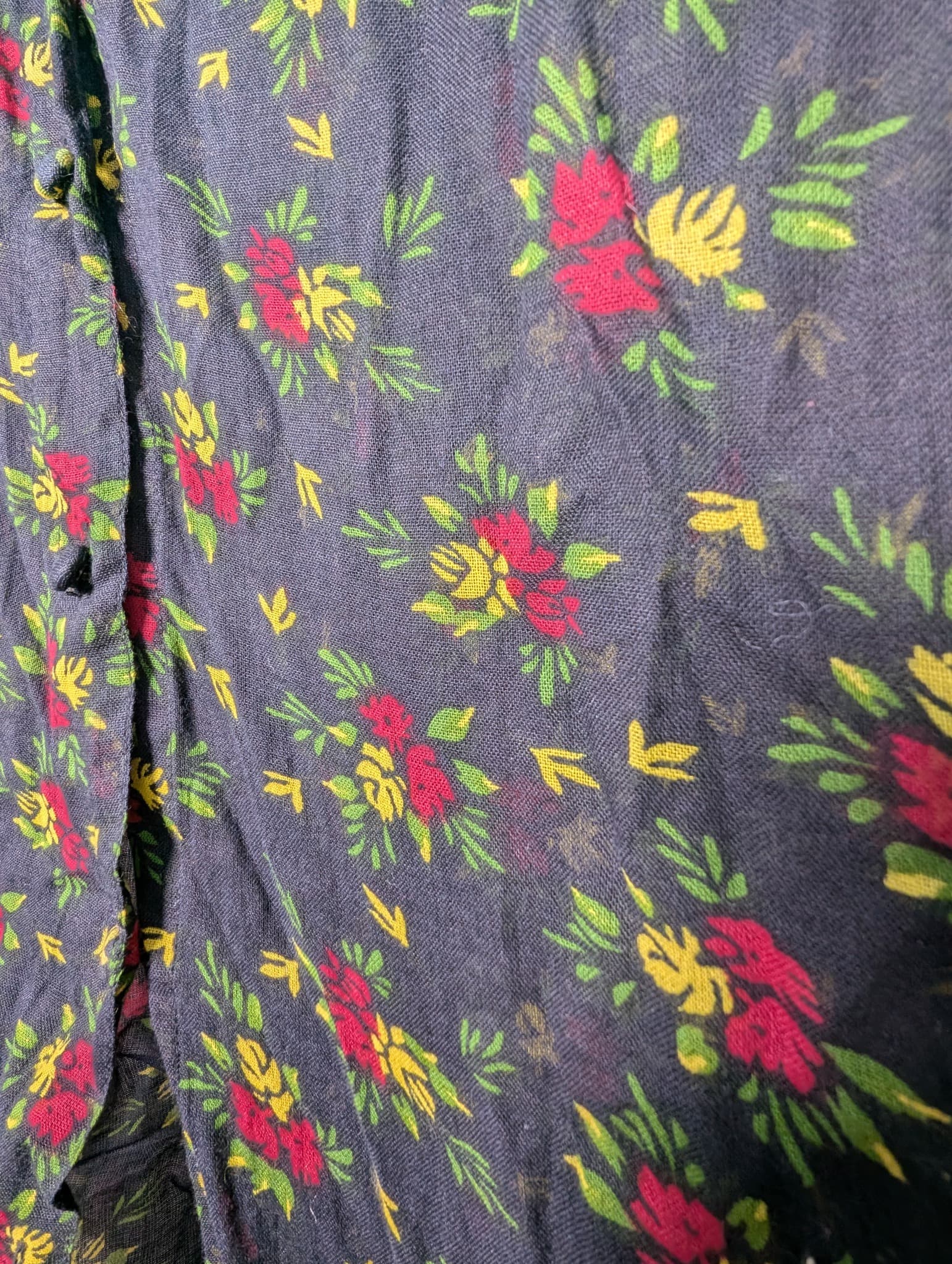 Swildens Floral Print Button-Down Blouse Black Size 38 — photo 2 of 8