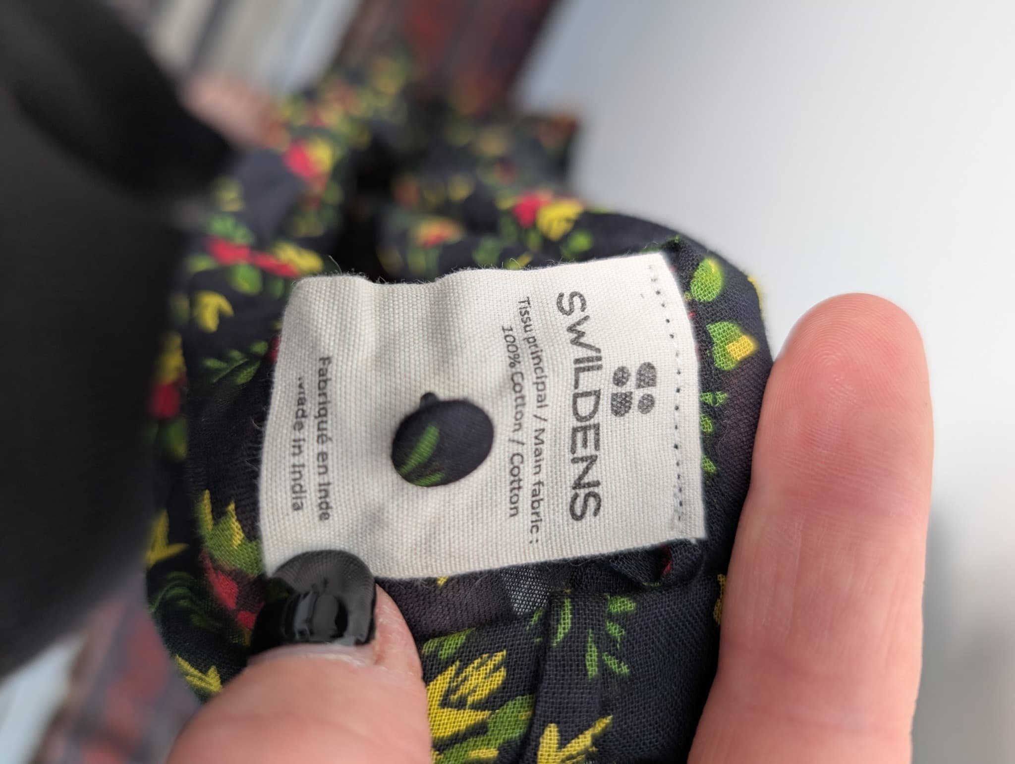Swildens Floral Print Button-Down Blouse Black Size 38 — photo 7 of 8