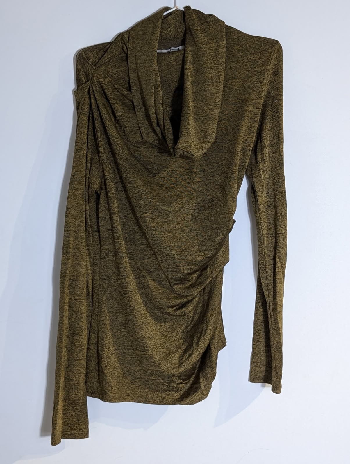 T by Alexander Wang Lightweight Hoodie - Olive Green Heathered Size Medium — photo 3 of 6