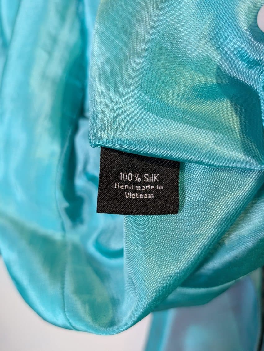 Talbots Iridescent Teal Silk Scalloped Circle Skirt — photo 2 of 2