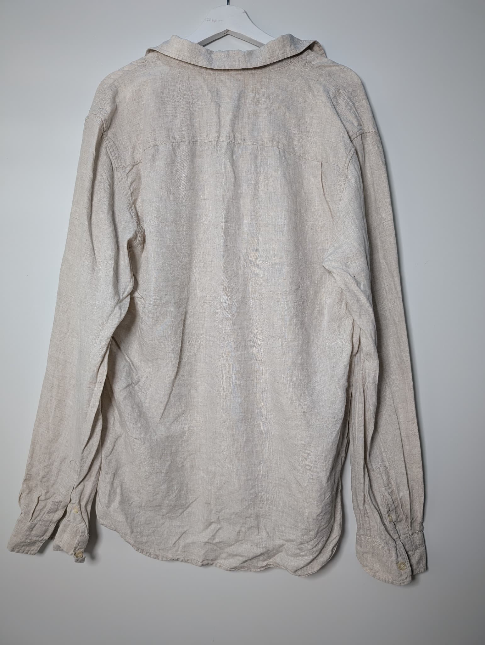 The Academy Brand Long Sleeve Linen Shirt Beige XL — photo 3 of 7