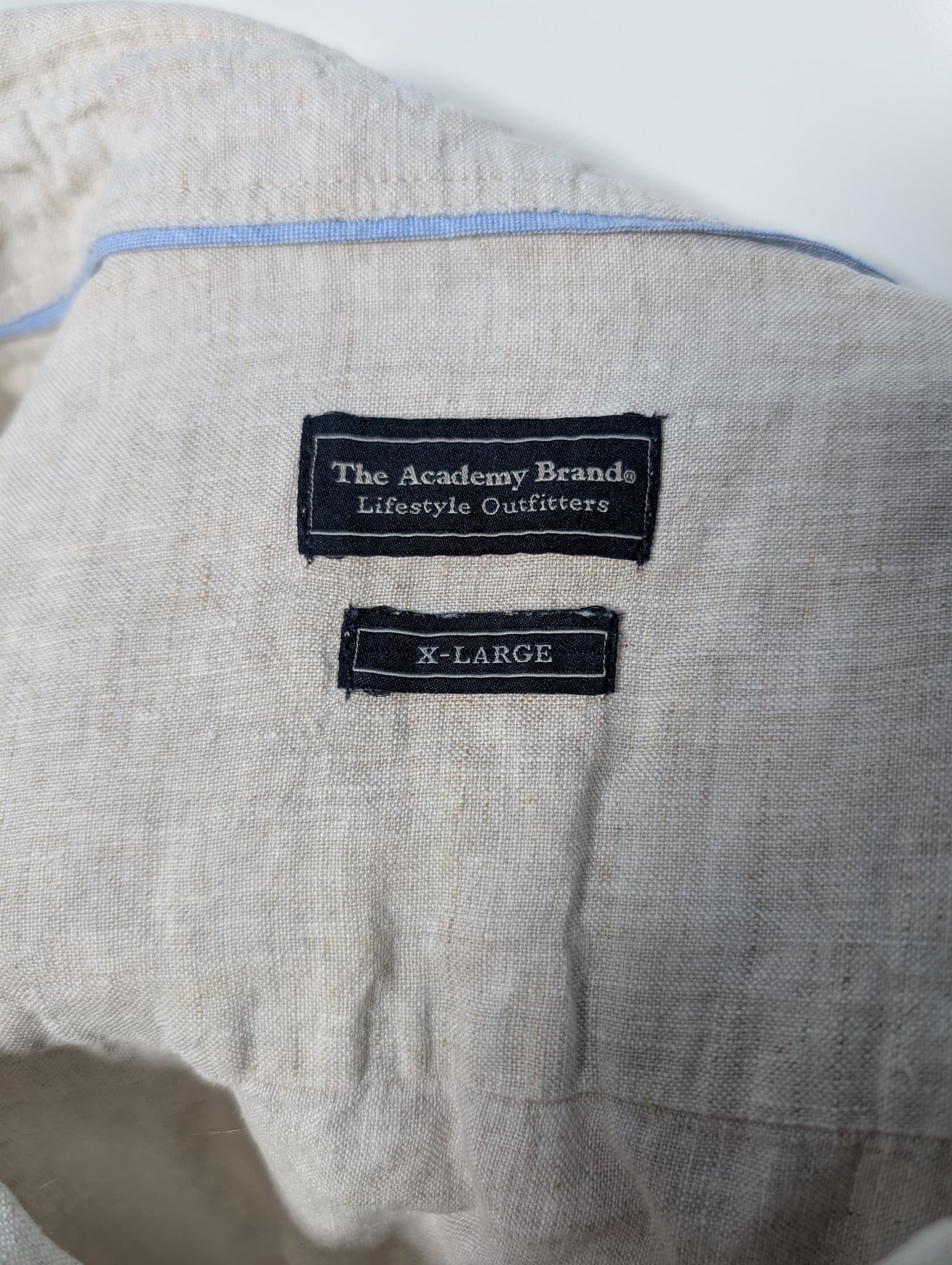 The Academy Brand Long Sleeve Linen Shirt Beige XL — photo 4 of 7