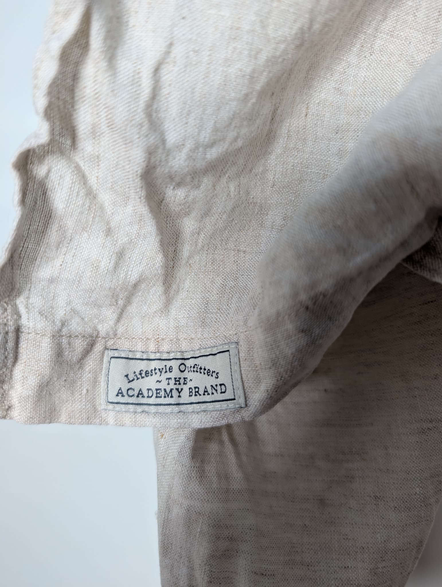 The Academy Brand Long Sleeve Linen Shirt Beige XL — photo 5 of 7